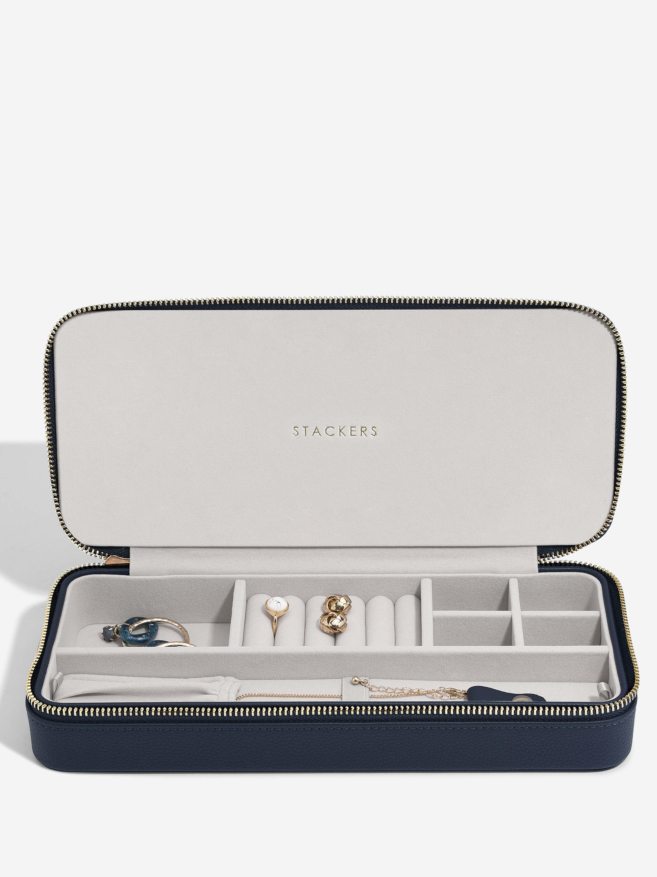 Sleek Necklace Zipped Travel Jewellery Box Gifts Stackers