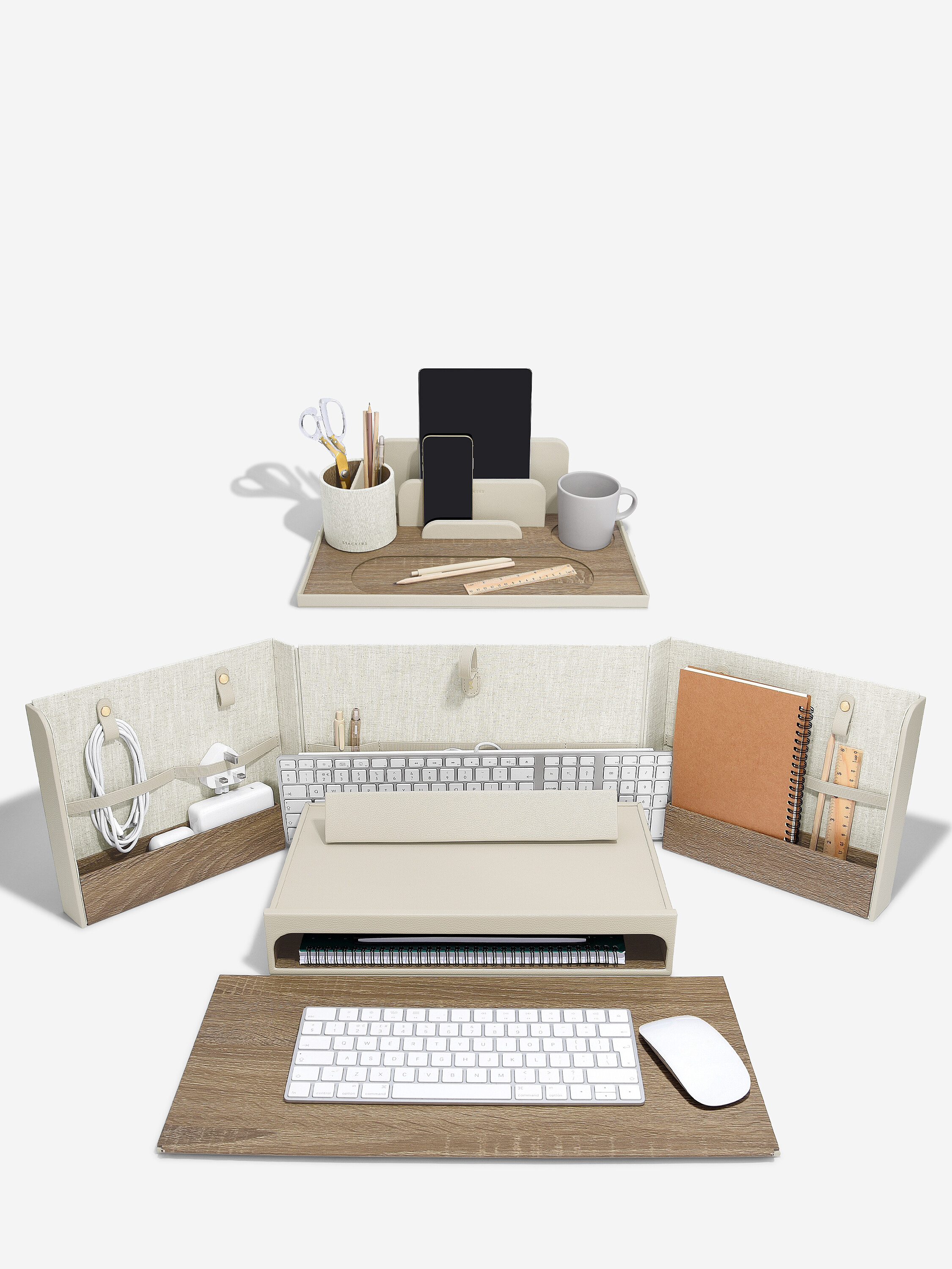 Oatmeal & Linen Office In A Box Home Stackers