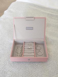 Boîte Bijoux Couvercle Couche Mini Boîte à Bijoux Stackers Rose