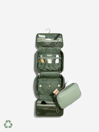 Recycled Nylon Green Hanging Washbag