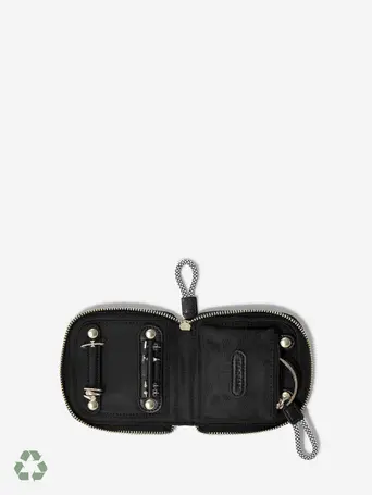 Recycled Nylon Black Compact Jewellery Roll