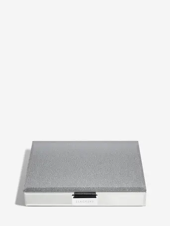 Graphite Glass Classic Jewellery Box Lid - Imperfect lining
