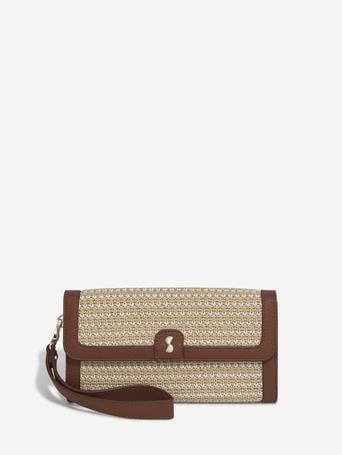 Tan Raffia Purse