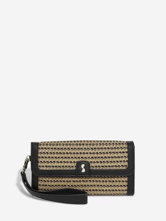 Black Raffia Purse