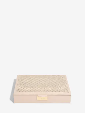 Blush Raffia Classic Jewellery Box Lid
