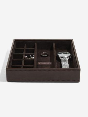 STACKER MEN LARGE BROWN / VELVET CUFFLINK