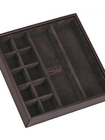 STACKER MEN LARGE BROWN / VELVET CUFFLINK