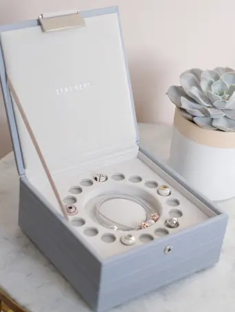 Dusky Blue Charm Jewellery Box