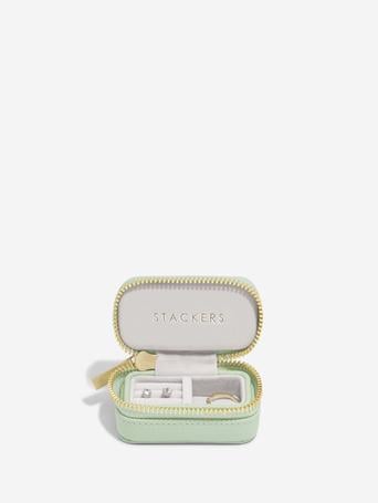 Sage Green Petite Zipped Jewellery Box