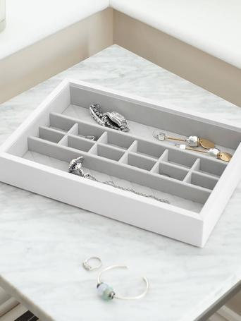 Orchid White Leather Small Accessories Layer (COLOUR WON'T MATCH)