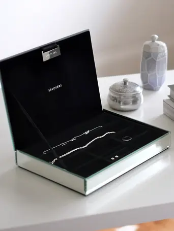 Mirror Glass Classic Jewellery Box Lid
