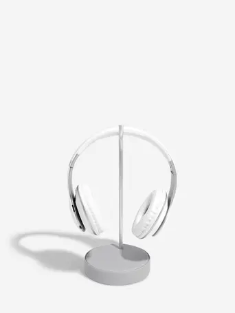 Pebble Grey & Chrome Headphone Stand