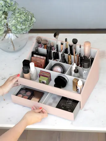Blush Pink Supersize Makeup Organiser
