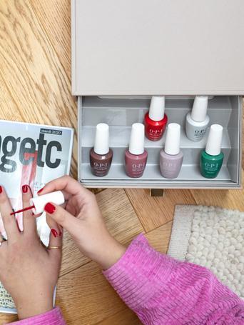Taupe Classic Nail Polish Drawer