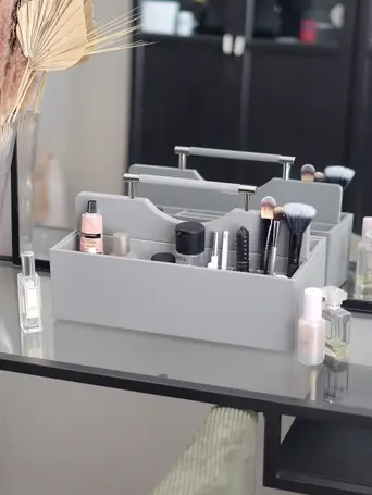 Pebble Grey Supersize Cosmetic Organiser
