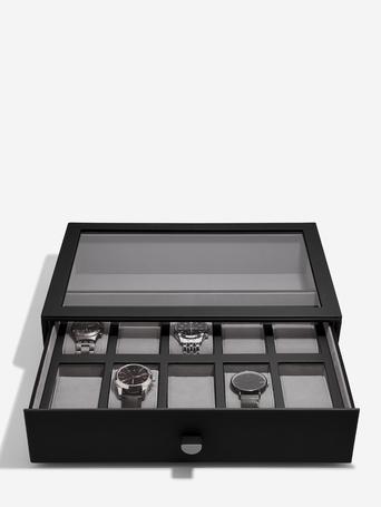 Pebble Black 10 Piece Watch Drawer