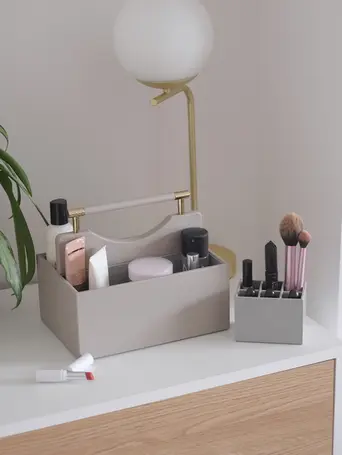 Taupe Classic Cosmetic Organiser