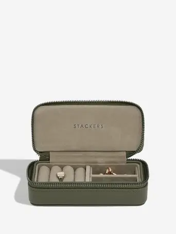 Pudełko podróżne na biżuterię Travel Medium Stackers oliwkowe