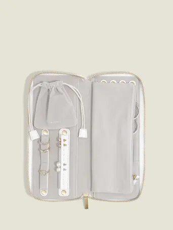 STACKERS PEBBLE WHITE JEWELLERY ROLL