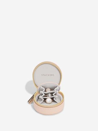 Blush Pink Oyster Travel Jewellery Box
