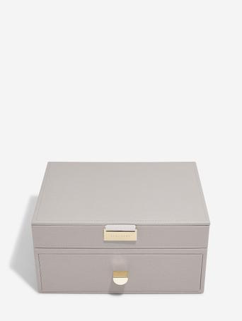 Taupe Classic Jewellery Box 1-Drawer Set