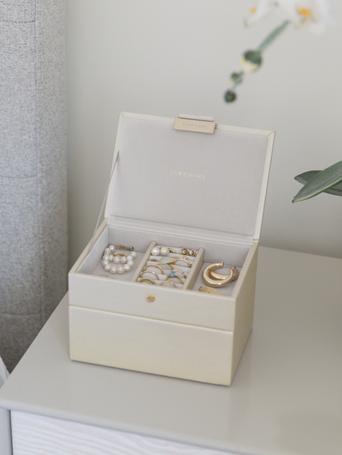 Metallic Pearl Mini Jewellery Box Set of 2