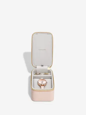 Blush Pink Travel Jewellery & Watch Box