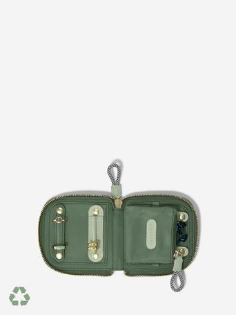 Recycled Nylon Green Compact Jewellery Roll
