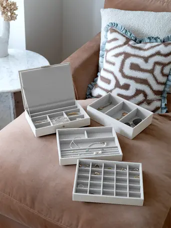 Oatmeal & Linen Classic Jewellery Box Set of 4