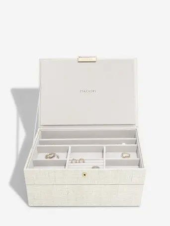 Oatmeal & Linen Classic Jewellery Box Set of 2