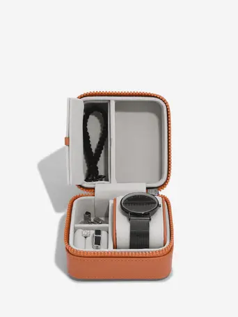 Orange Canvas Watch & Jewellery Box