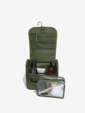 Green Canvas Hanging Washbag