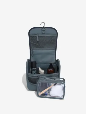 Blue Canvas Hanging Washbag