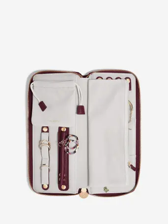 Burgundy Jewellery Roll