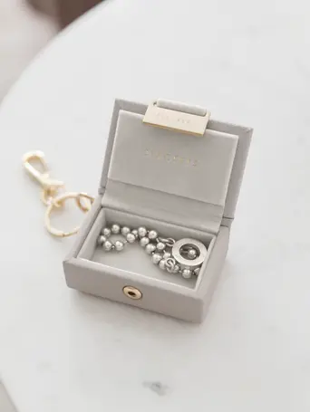 Taupe Nano Jewellery Box Keyring