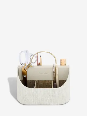 Oatmeal & Linen Desk Caddy