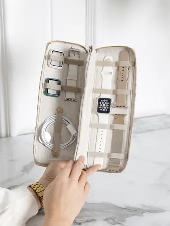 Oatmeal & Linen Smart Watch Organiser