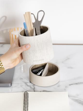 Oatmeal & Linen Stationery Pot