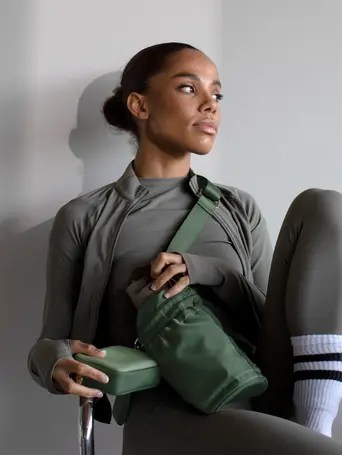 Recycled Nylon Green Bottle Bag