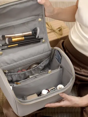Taupe Large Cosmetic Case