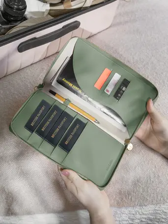 Seafoam Family Passport Holder 