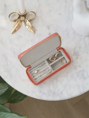 Grapefruit Medium Zipped Jewellery Box