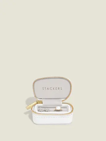 White Pebble Ring Box For Collars