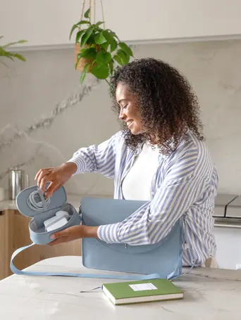 Dusky Blue Sleek Laptop & Clip on Cable Tidy Set