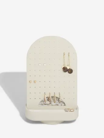 Oatmeal & Linen Rotating Earring Organiser