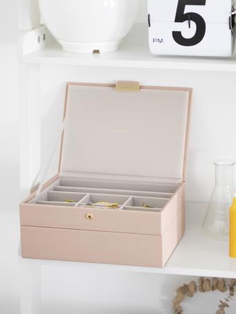 Blush Raffia Classic Jewellery Box Set of 2