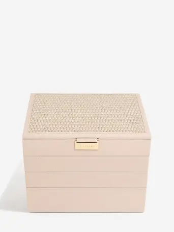Blush Raffia Classic Jewellery Box Set of 4