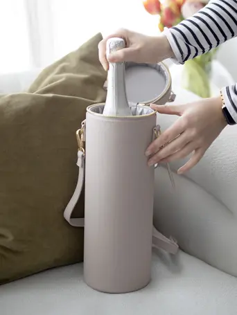Torba na butelkę szampana Stackers taupe