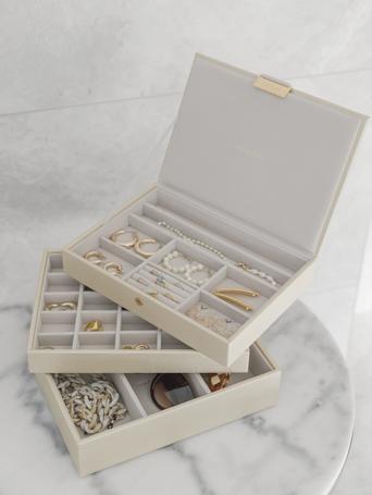 Metallic Pearl Classic Jewellery Box Set of 3