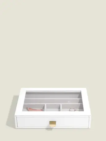 Pebble White Classic Jewellery Box Display Drawer